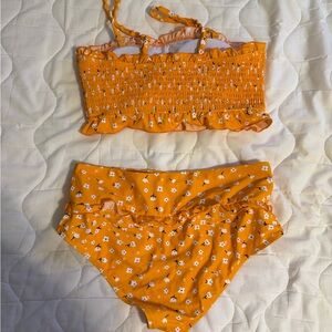Orange Floral Bikini Set